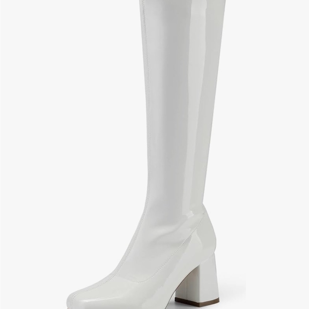 Dream Pairs White Heeled Boots